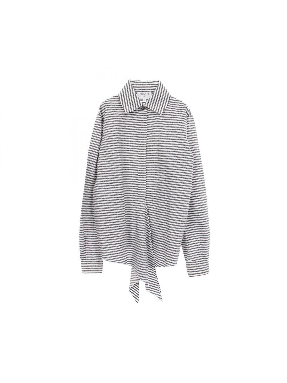 Chanel Coco Mark Button Logo Striped #280365C12B